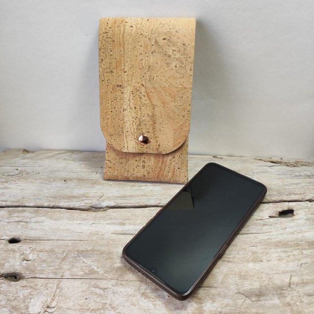 Pochette Téléphone Caro Liège Naturel