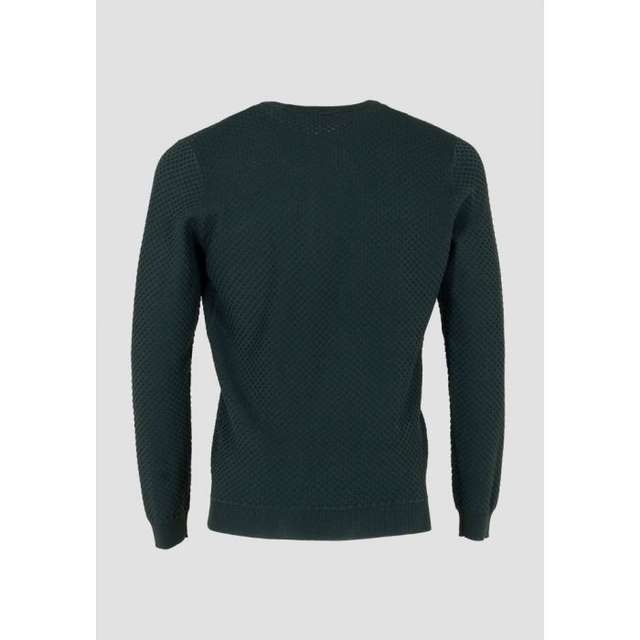 B53909S9 - MAGLIA SLIM FIT IN FILATO MISTO VISCOSA LAVORAZIONE A NIDO D-APE