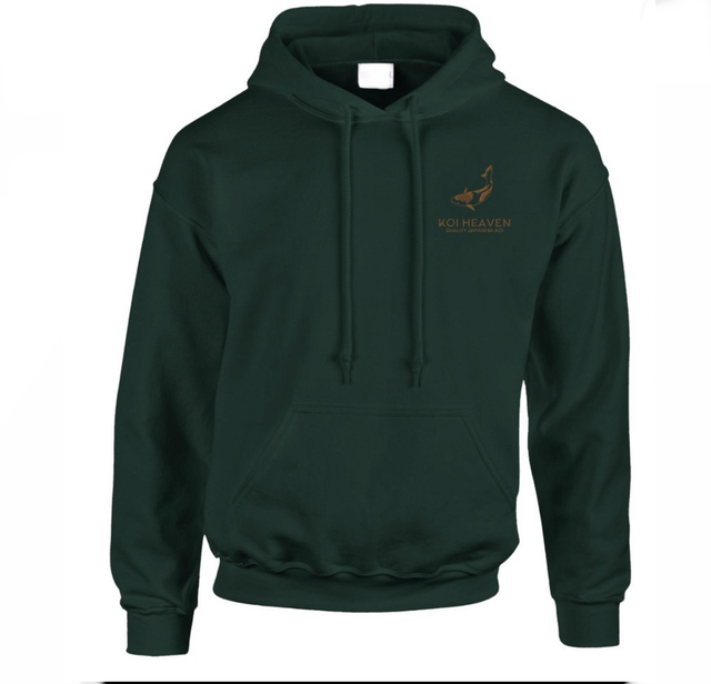 Koi Heaven Hoodie - Adult - Green with Gold logo