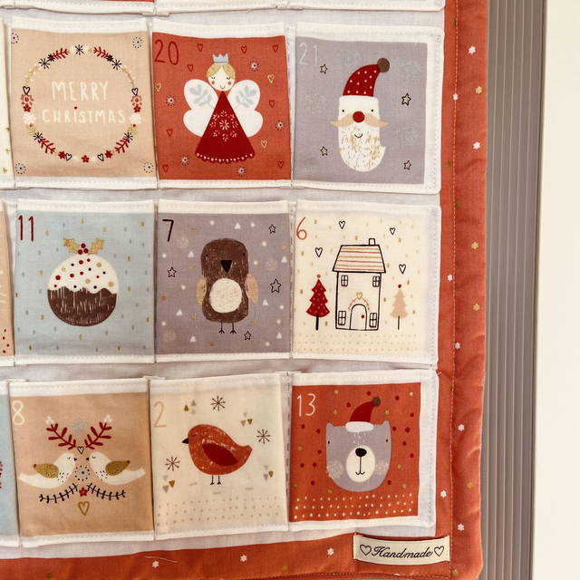 Woodland Christmas Fabric Advent Calendar & free personalised name tag
