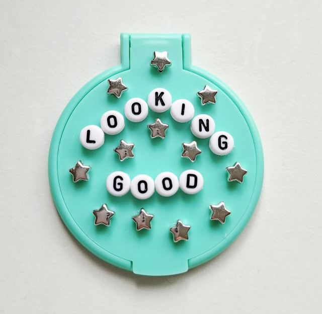 Looking Good embellished compact mirror 