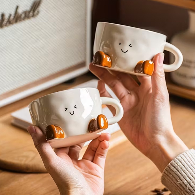 Cute Kissing Face Joyful Mug