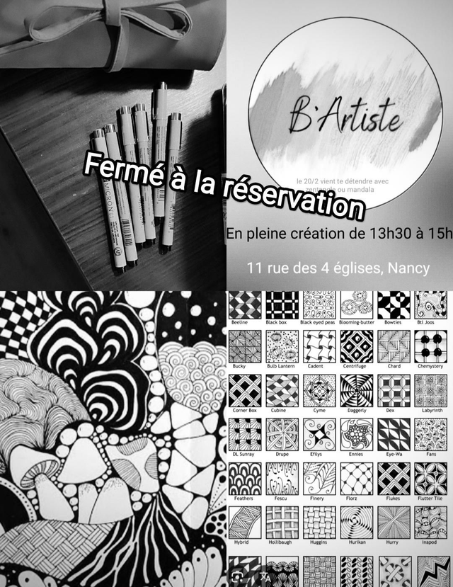 Le 20/2 vient te détendre en t'initiant en groupe au zentangle ou mandala