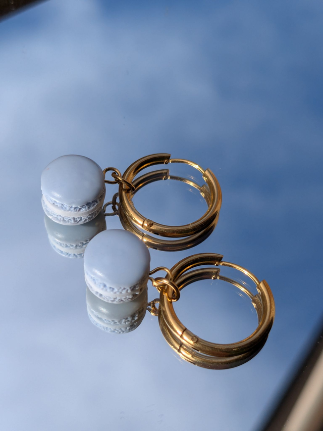 Charm macaron bleu