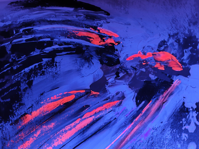 tableau Moderne fluorescent- art contemporain - art abstrait création originale