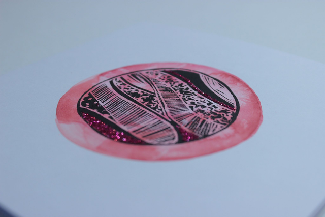 Carte sphère rouge-fushia