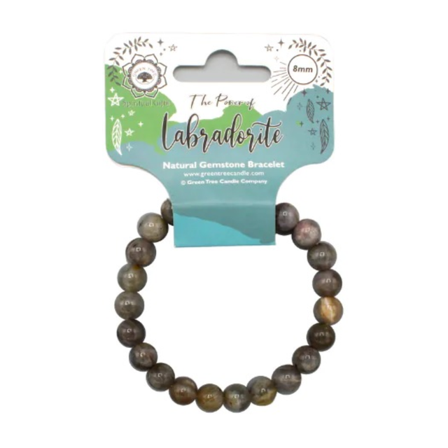 Labradorite 8mm Bead Bracelet
