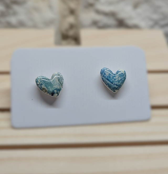 Boucles d'oreilles cœur Océan