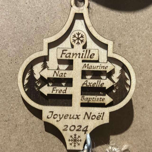 🎄 Décoration de Noël personnalisée “Famille” 🎄