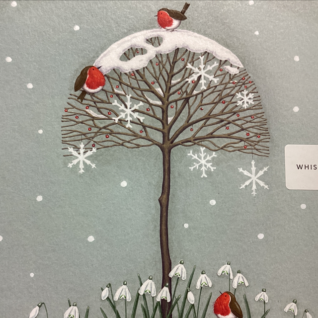 Christmas Open Whistlefish- Robins in a tree 