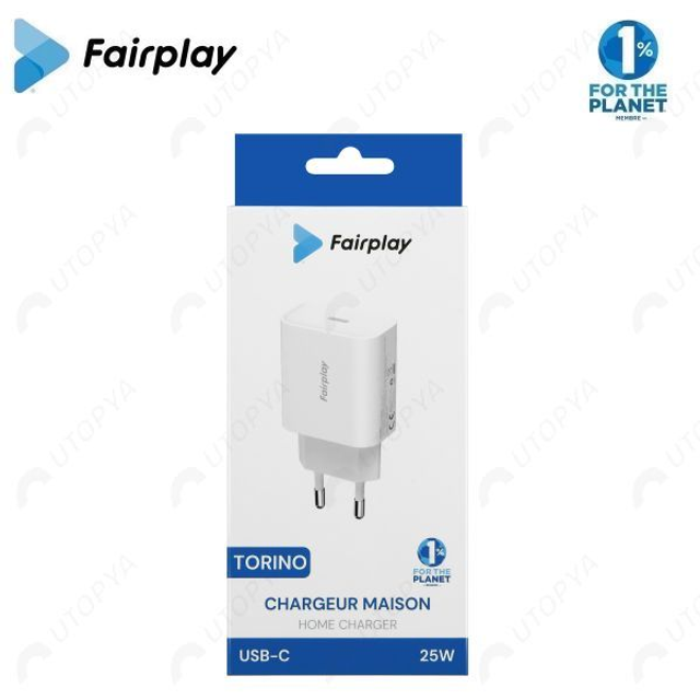 FAIRPLAY TORINO Chargeur USB-C 25W (Blanc)