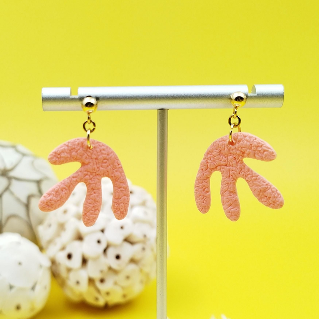 Boucles d'oreilles "Ti Phycéa" Orange pastel