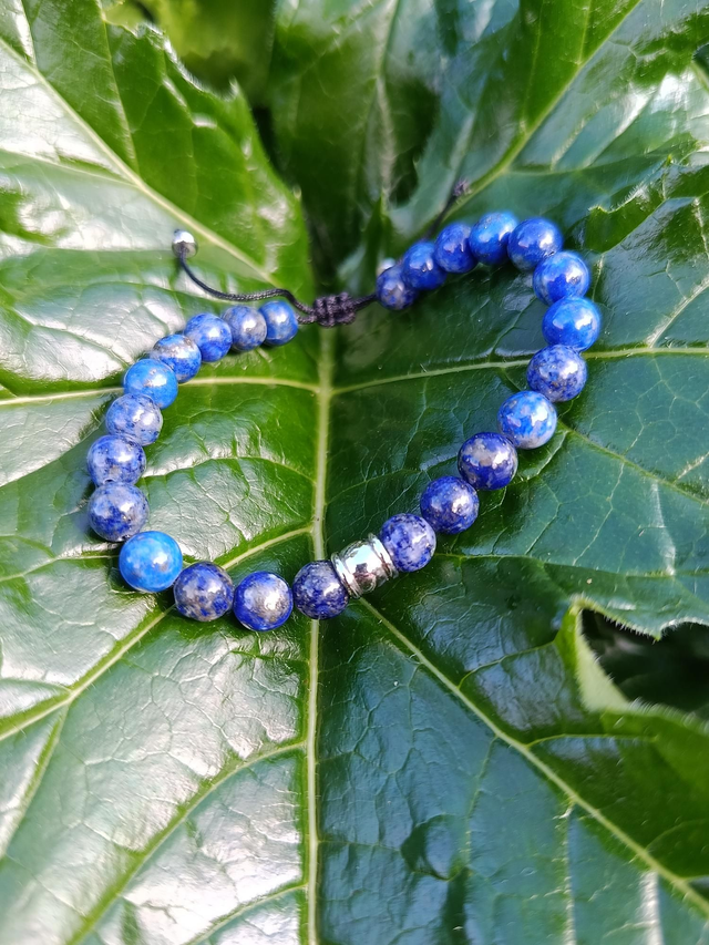Bracelet KÉLYAN en Lapis-Lazuli – Homme (ajustable)