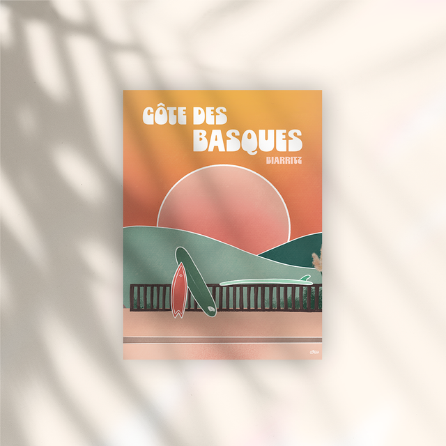 Argia I Biarritz Côte des Basque - Toile 50x70cm