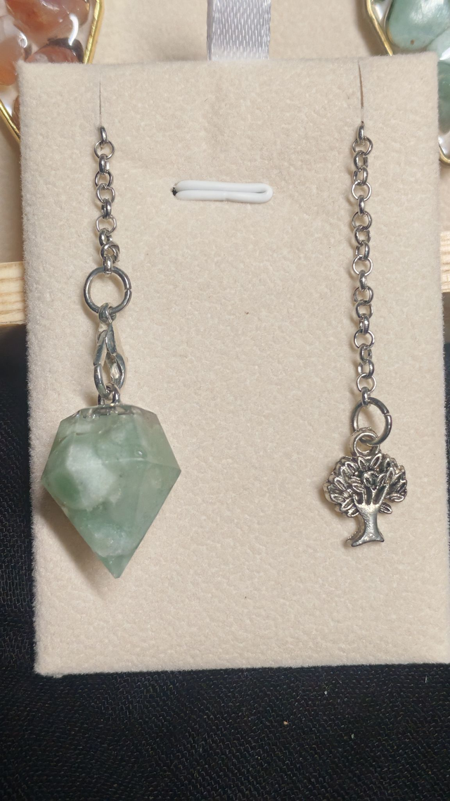 Pendule Résine &amp; Aventurine Verte