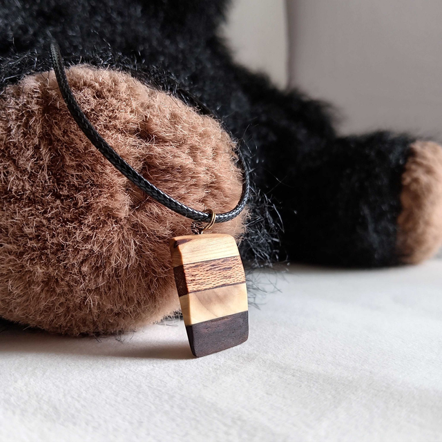 Pendentif quatre essences rectangle