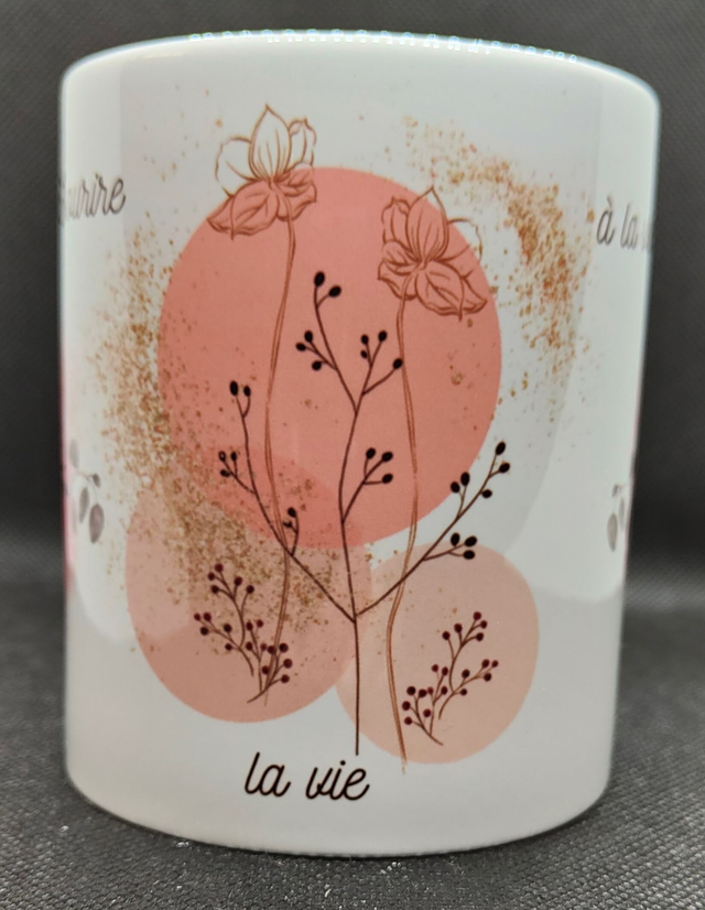 Tasse &quot;Sourire à la vie&quot; - PrintbyHenry