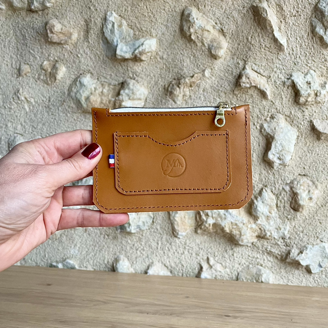 Porte cartes / porte monnaies miel