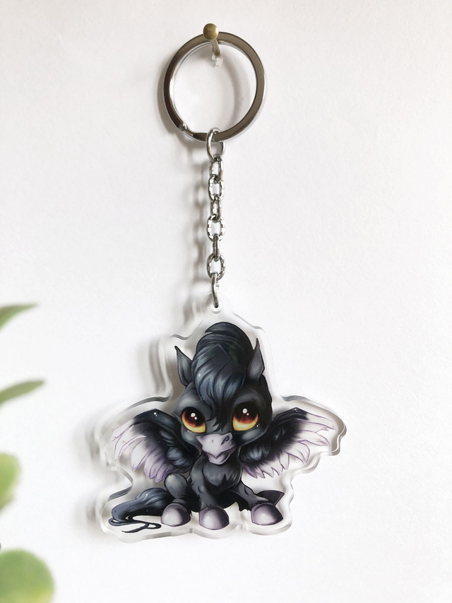 Porte-clef Pégase noir