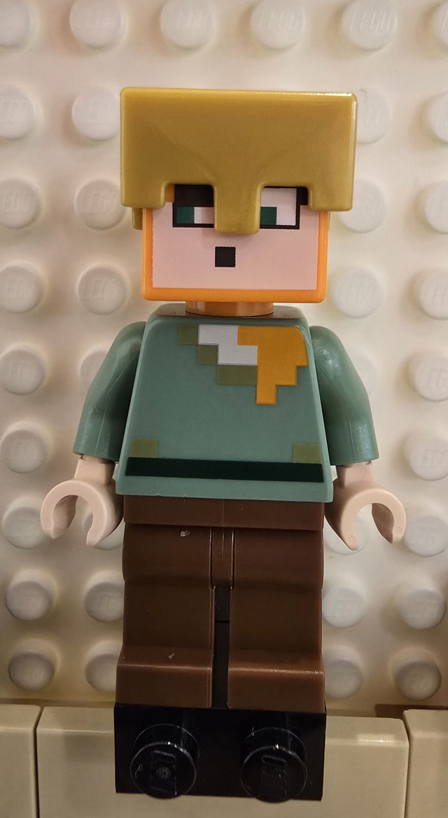 LEGO min158 Alex mit Helm Minifigur