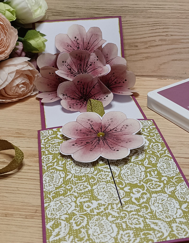 Carte pop up bouquet de fleurs