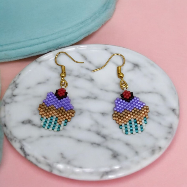 Boucles d'oreilles cupcakes