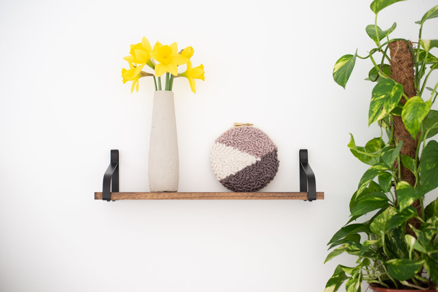 Geometric Punch Needle Hoop