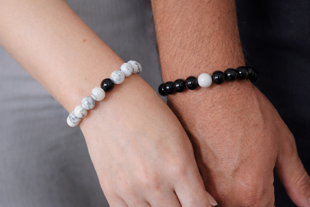 Duo "Toi &amp; Moi" – Howlite &amp; Onyx -