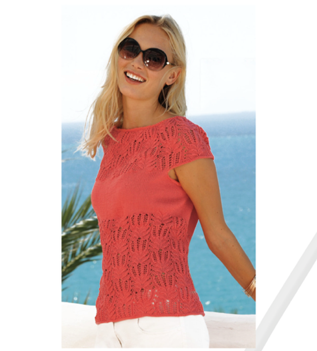 134 Candy Top mit Spitzenmuster
