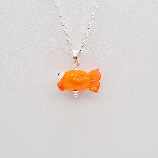 Pendentif Poisson orange