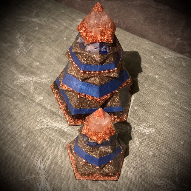 Crystal Energy Tree Duo with Clear Quartz & Lapis Lazuli