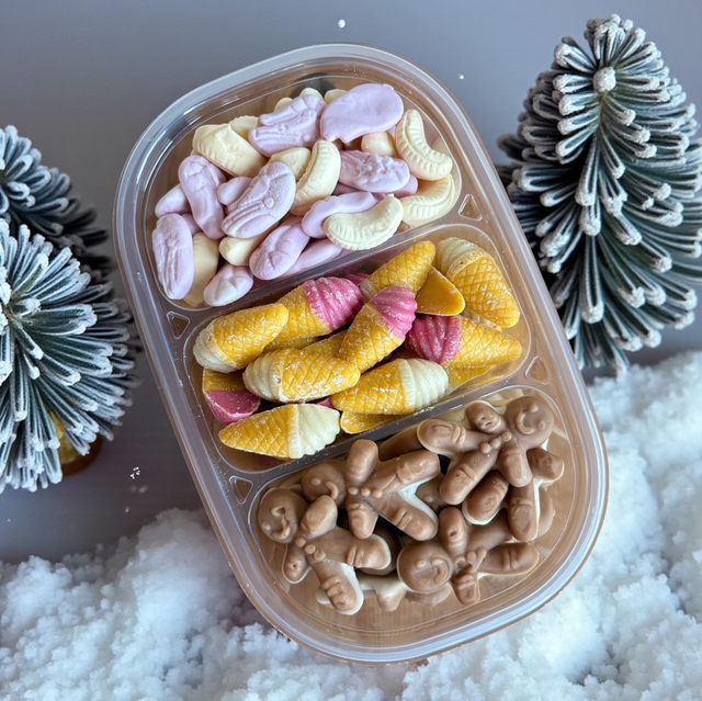 Xmas Triple Treat Box - Shrimps+Bananas/Ice Creams/Gingerbread