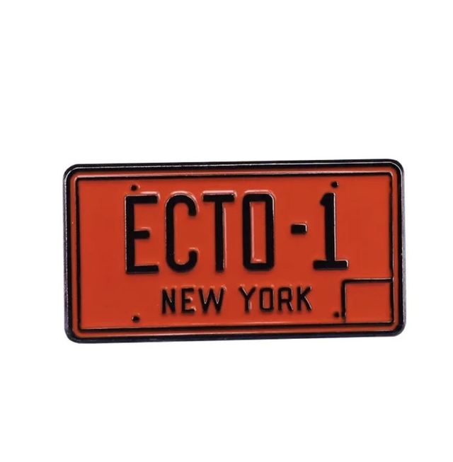 ECTO-1 Licence Plate Pin Badge