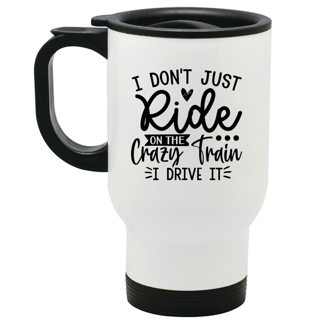 Ride the Crazy Train Travel Mug