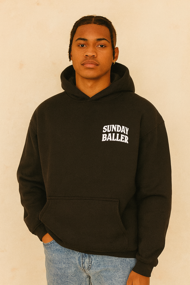 SB - Black Puff Print Hoodie