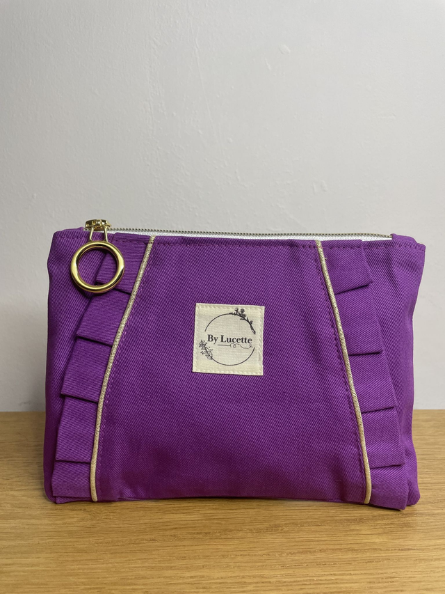 Petite trousse à volants Violet