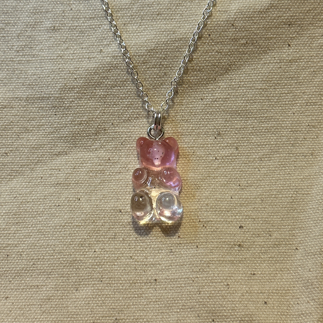 Light pink gummy bear necklace 
