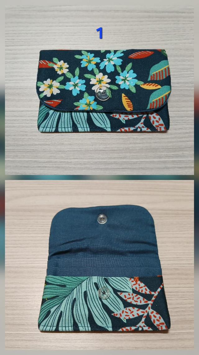 Porte-cartes anti-ondes végétal bleu