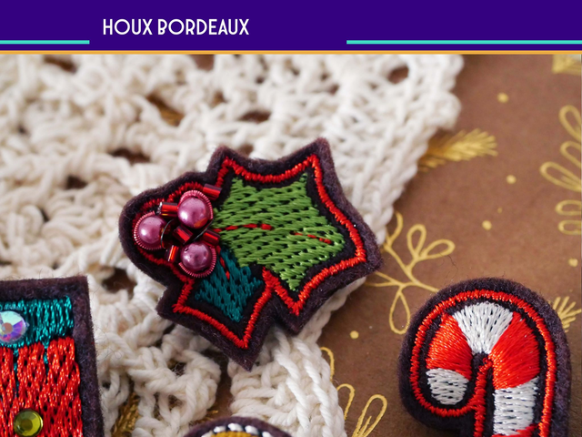 Pins Spécial Noël (Pins brodés main et machine)