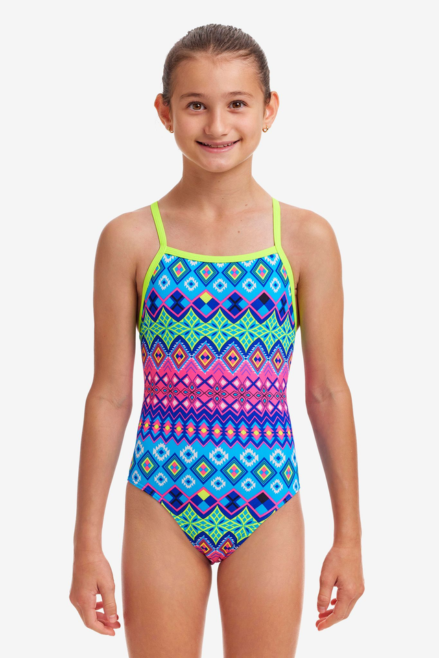 GIRL'S FUNKITA KRIS KRINGLE TIE ME TIGHT ONE PIECE