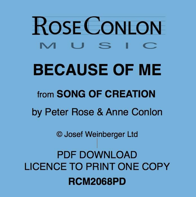 BECAUSE OF ME  by Peter Rose &amp; Anne Conlon
