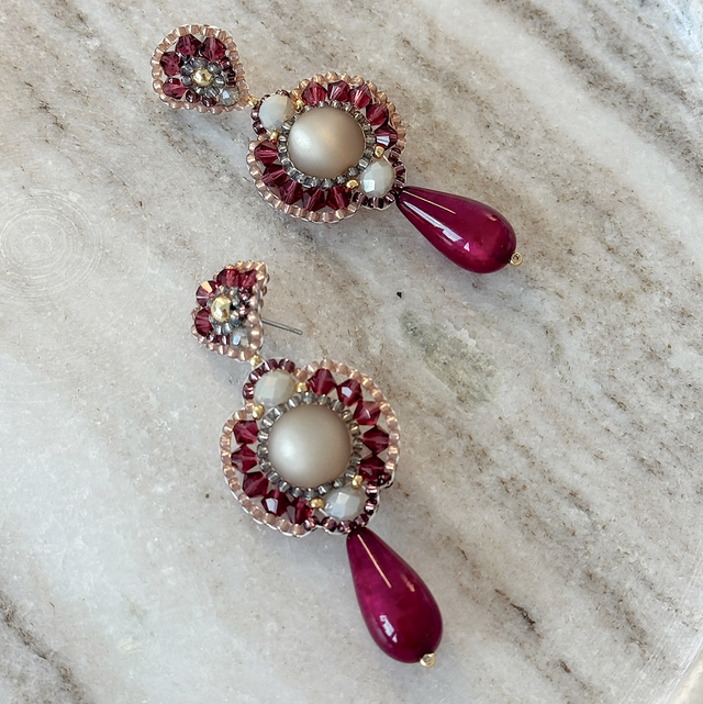 Handgenähte Ohrringe „Ophelia“