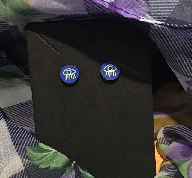 Children Non Metal Blue Earrings - CBE09