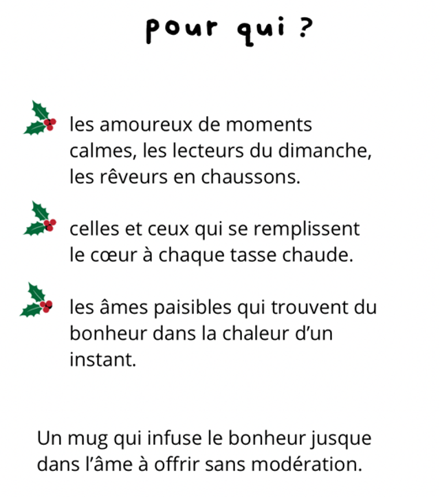 Tasse « infusée de bonheur »