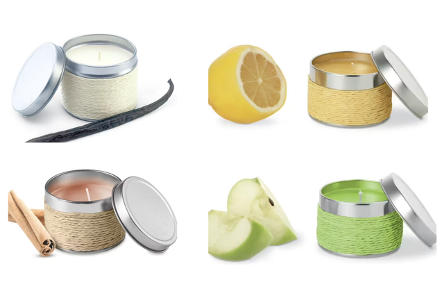 2 Geurkaarsen in een decoratief blikje  - Levering eind maart 2026