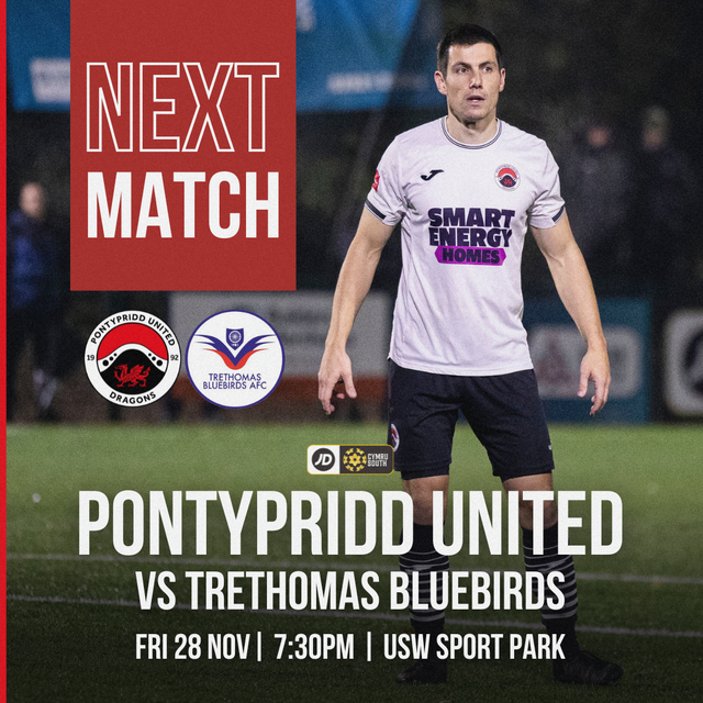 JD CYMRU SOUTH: Pontypridd United vs Trethomas Bluebirds