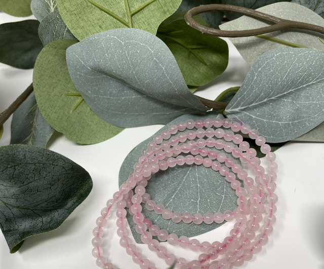 Armband Rosa Quartz 4 mm