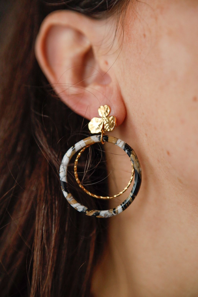 Boucles d'Oreilles Hiver Graphique