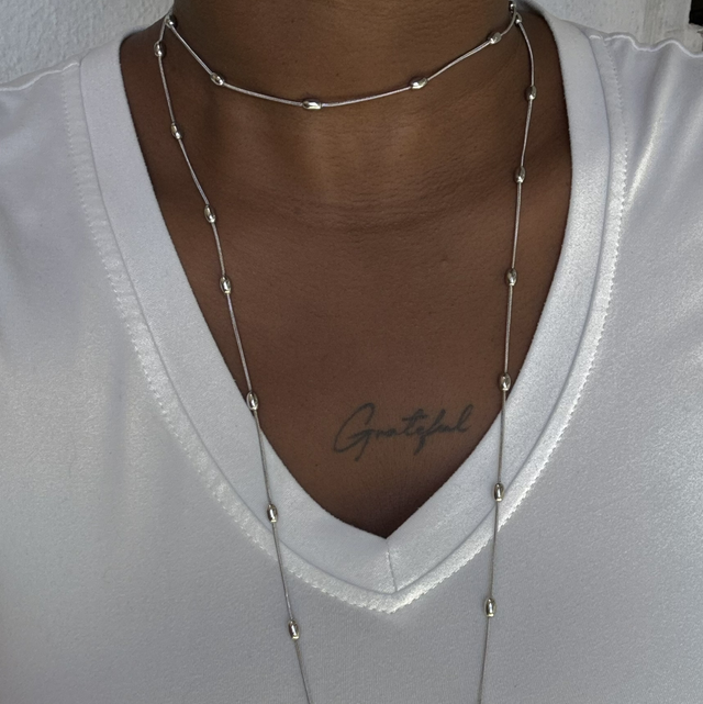 Sautoir Infinie -Argenté 