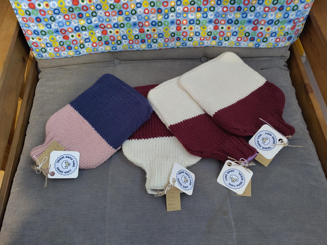 Knitted Crafts - Pure Rowan Hand Knitted Hotwater Bottle Covers with bottle